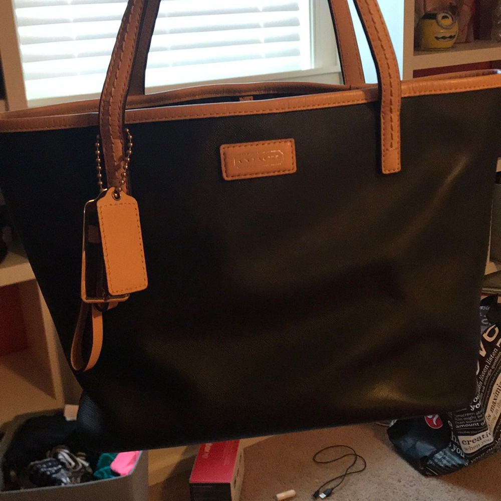 Black and Tan Coach Purse